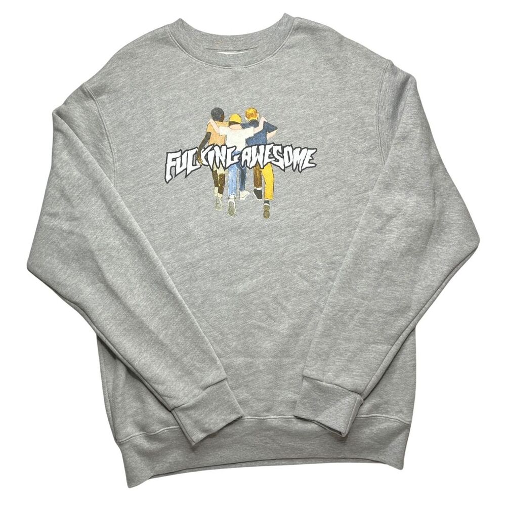 2-30 FA WORLD ENTERTAINMENT 100% Cotton Graphic Sweater Gray Small